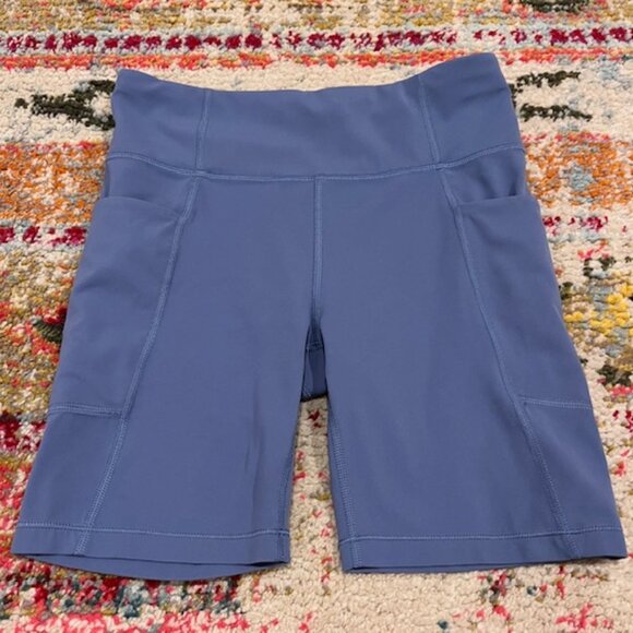 Athleta Girl Stash Your Treasures Bike Shorts - Blue - Picture 1 of 5